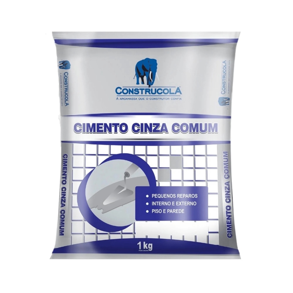 Cimento Cinza Escuro/Preto CONSTRUCOLA 1 Kg