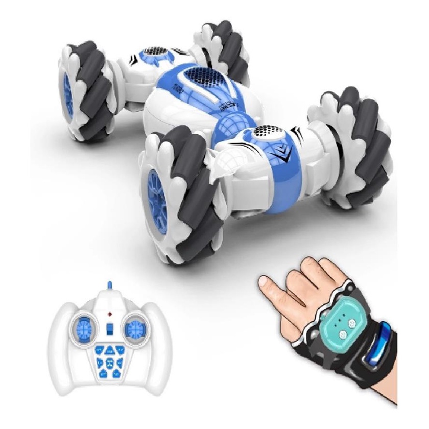 Carrinho Rc Stunt Com Controle Remoto Gesto Sensor Led E Som