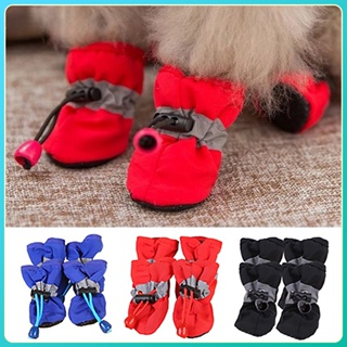 4Pcs Sapatos Para Cães De Estimação À Prova D'água Antiderrapantes Proteger As Botas De Chuva E Gatos em Oferta na Shopee