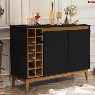 Aparador Buffet Adega Monaco 2 Portas e Pés Madeira Maciça em Oferta na Shopee