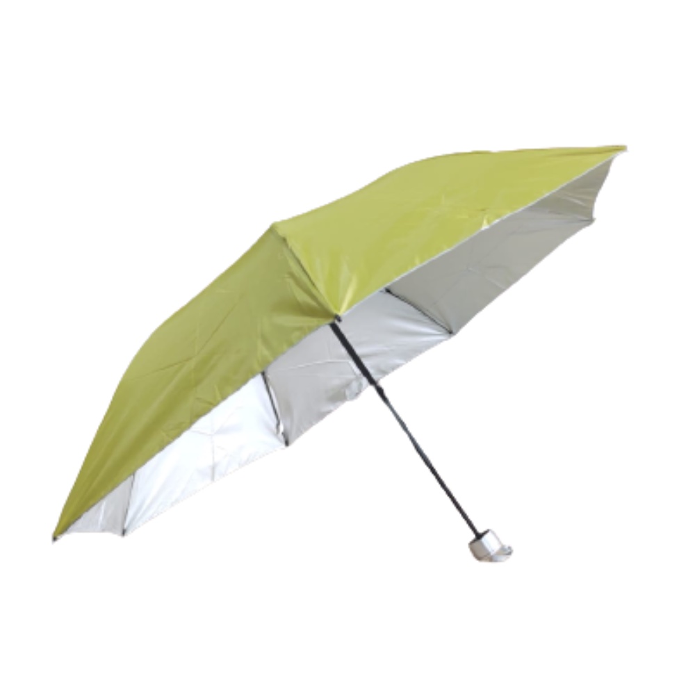 Mini Sombrinha Guarda Chuva Dupla Face Com Capa Amarelo