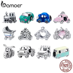 Bamoer 925 Sterling Silver Car Beads Acessórios De Bricolagem Multi Estilo Pulseiras De Ajuste