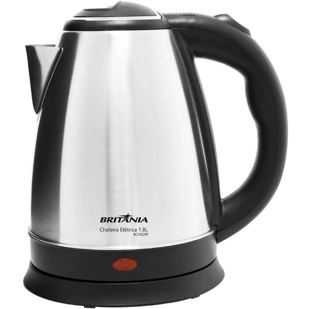 Chaleira Elétrica Britânia BCH02PI 1,8 Litros com Desligamento Automático Inox em Oferta na Shopee