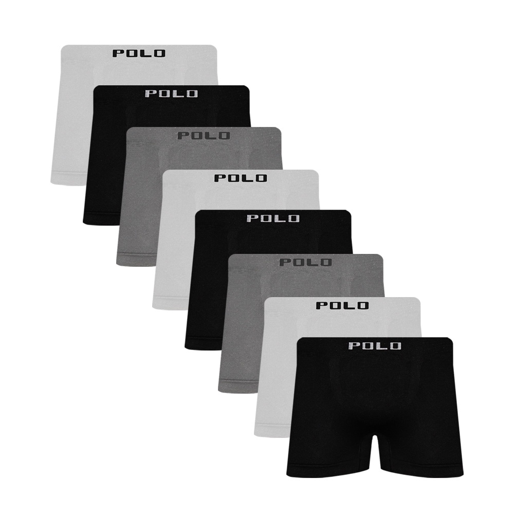 Kit 8 Cuecas Polo Boxer Microfibra Sortido - POLO STAR em Oferta na Shopee