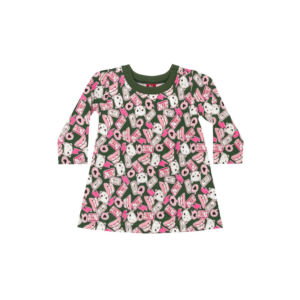Vestido manga longa para Bebê Bee Loop