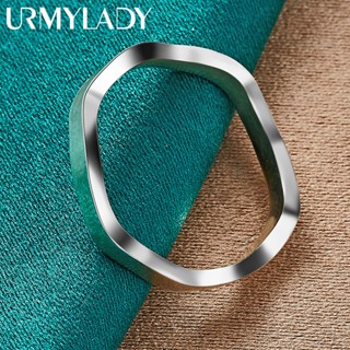URMYLADY 925 Onda De Prata Esterlina 7-10 # Anel Para Mulheres Festa De Casamento Jóias De Encanto Da Moda