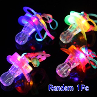 1Pc Chupeta Luminosa De Brinquedo De Festa LED Colorida Aleatória Whistle Fun Children