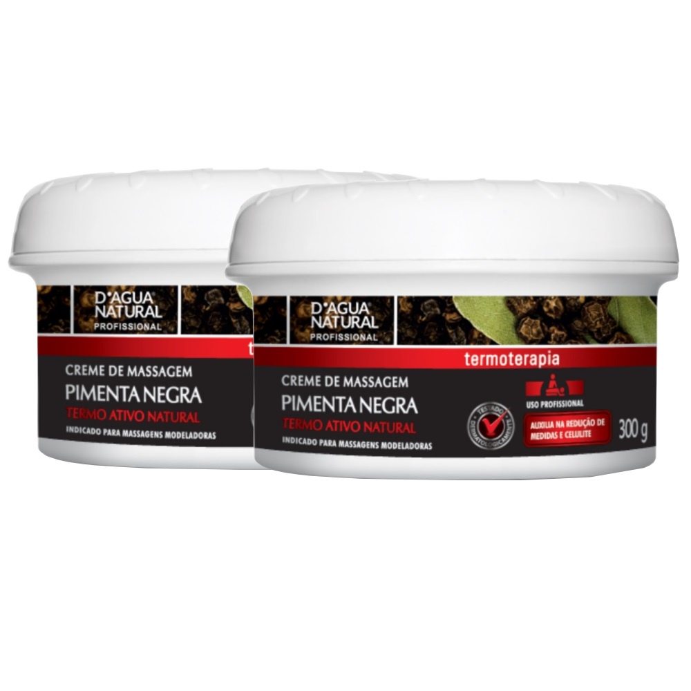 KIT 2UN DE PIMENTA NEGRA 300G REDUTOR MEDIDAS D'ÁGUA NATURAL