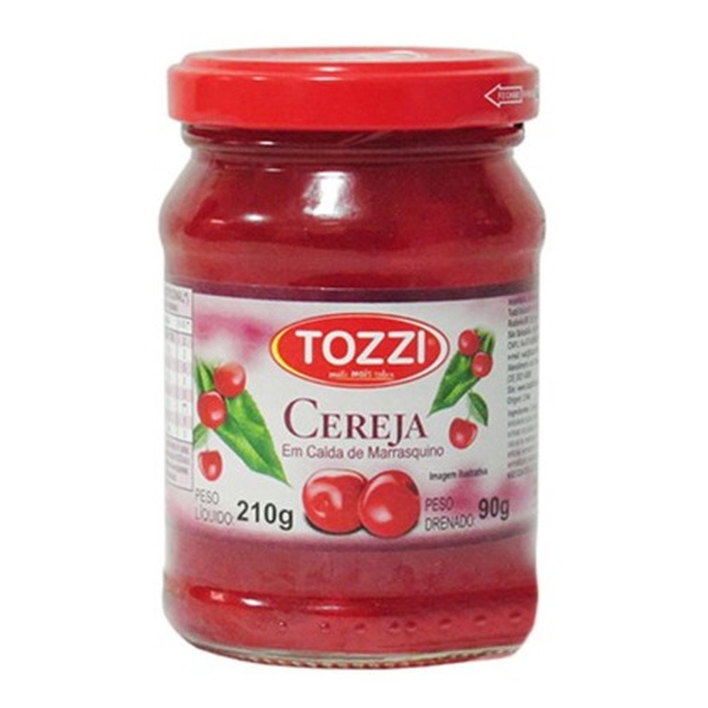 Cereja Em Calda Marrasquino Tozzi Drenado Vd 90g