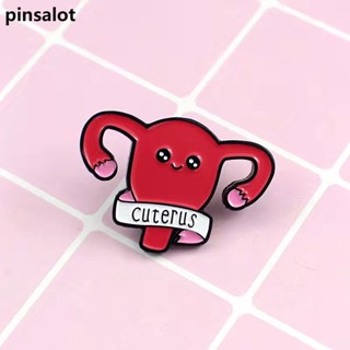 Cuterus Alfinete Esmalte Personalizado Feminino Uterus Womb Broches Presente Ícones Feminismo Botão Lapela Para Roupa Saco De Capa