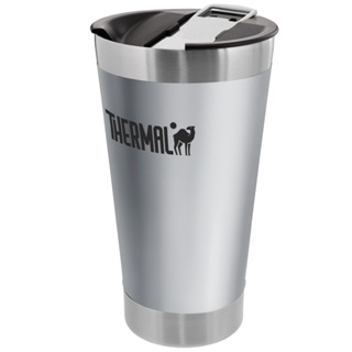 Copo térmico inox thermal com tampa 473ml bpa free - Prata em Oferta na Shopee