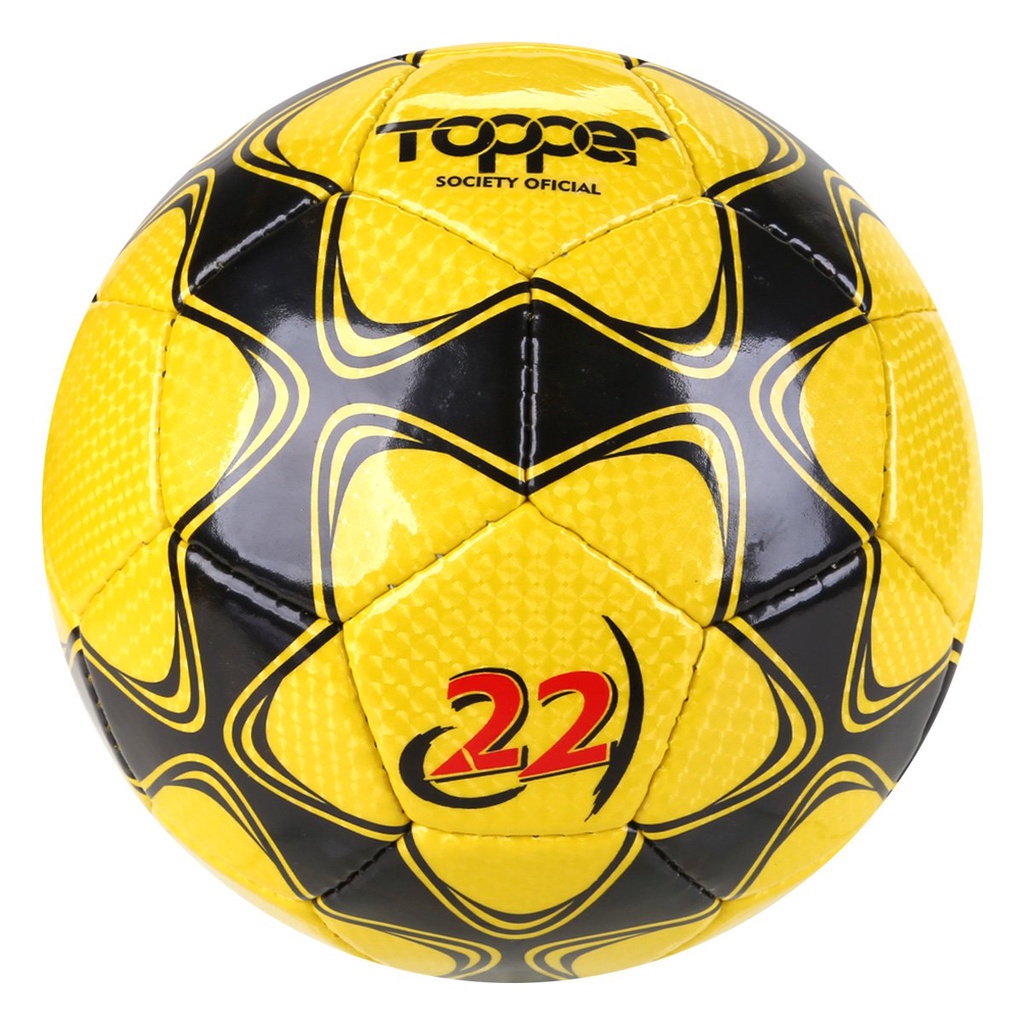 Bola De Futebol Society Topper Slick 22 Costurada A Mão