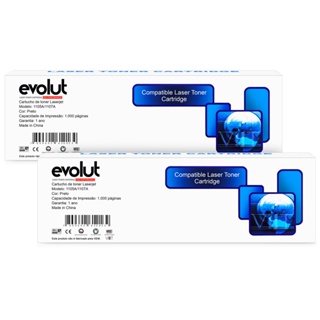 Kit 2 Cartuchos Toner 105A W1105A Compatível Com Chip Preto 1.000págs Evolut Para Laser 107a, 107w, MFP 135a 135w 137fnw em Oferta na Shopee
