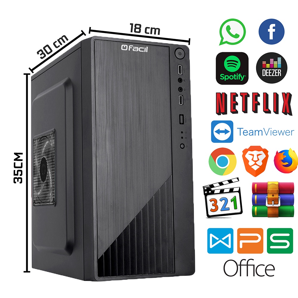 Detalhes do Computador Fácil Intel Core i5 8GB SSD 120GB