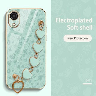 2023 Nova Capa De Telefone De Luxo Com Design Para Samsung Galaxy A03 Core Dark Glasses Cat Pattern Bracelete De Amor