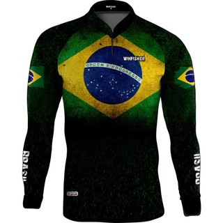 Camiseta Winfisher UV50 Bandeira Brasil