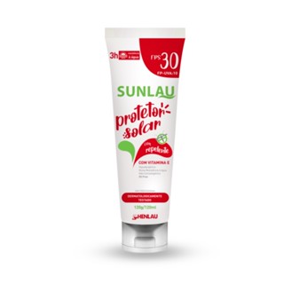 PROTETOR SOLAR FPS 30 SUNLAU UVA/UVB REPELENTE DE INSETOS COM VITAMINA E 120g