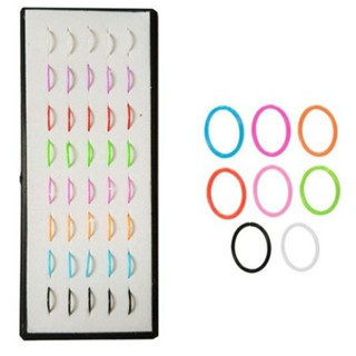 KIT 40 Piercing De Nariz Argolinha Silicone Cores Sortidas - KIT Unissex Masculino femino Fashion Top Promação Pronta Entrega