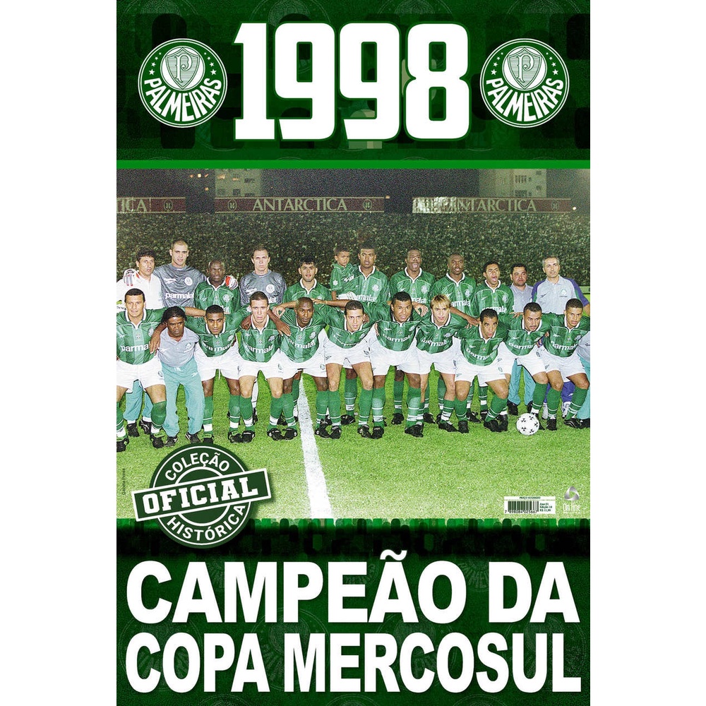 Coleção Oficial Histórica Palmeiras Edição 16 - Pôster Mercosul 1998 - Hobbies & Collections