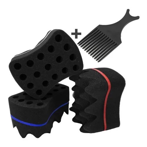 Esponja Nudred 01 Bucha De Cabelo Turbo +01 Pente Garfo