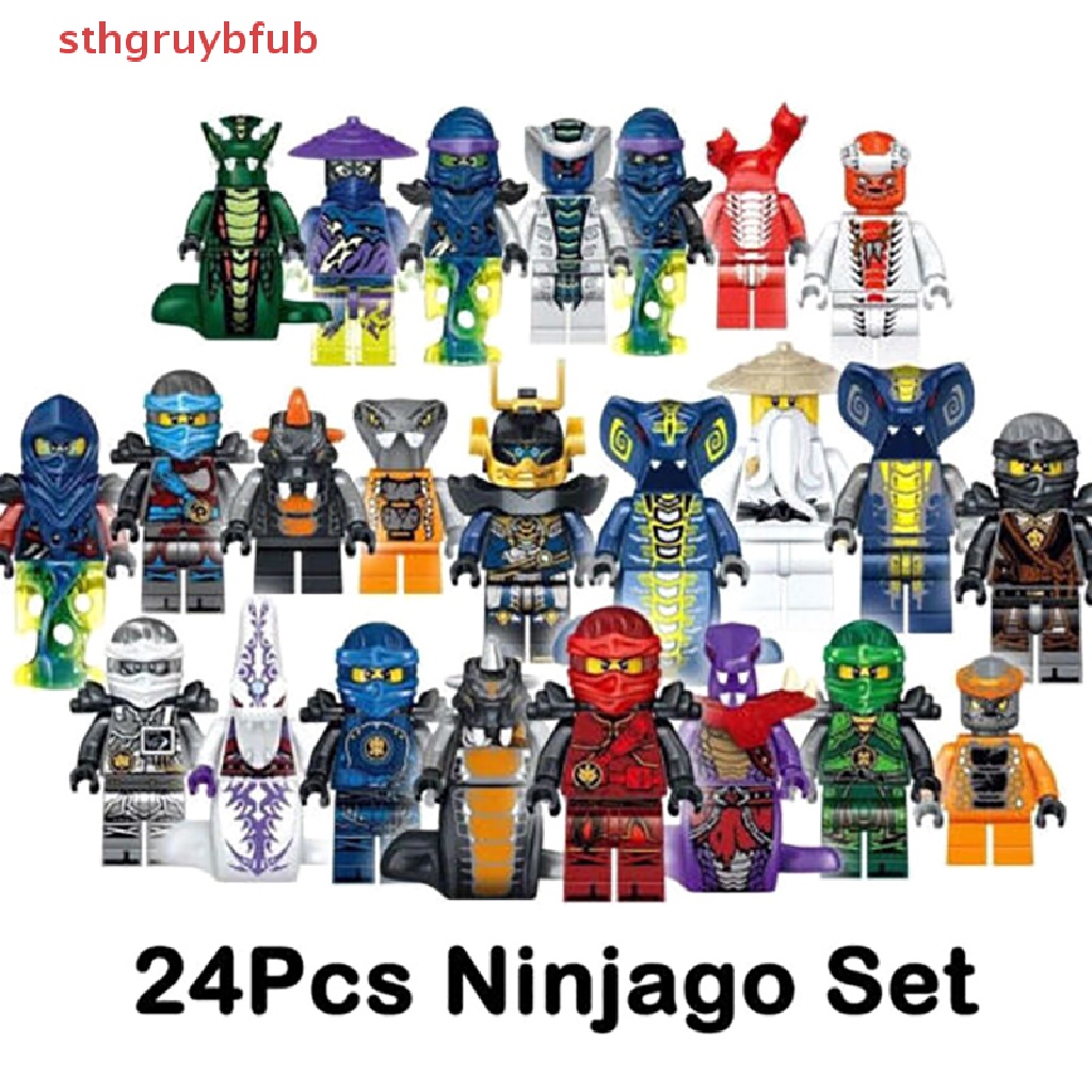 STHB Set of 24 pcs Ninjago Mini Figures Kai Jay Sensei Wu Master Building Blocks Toys BR