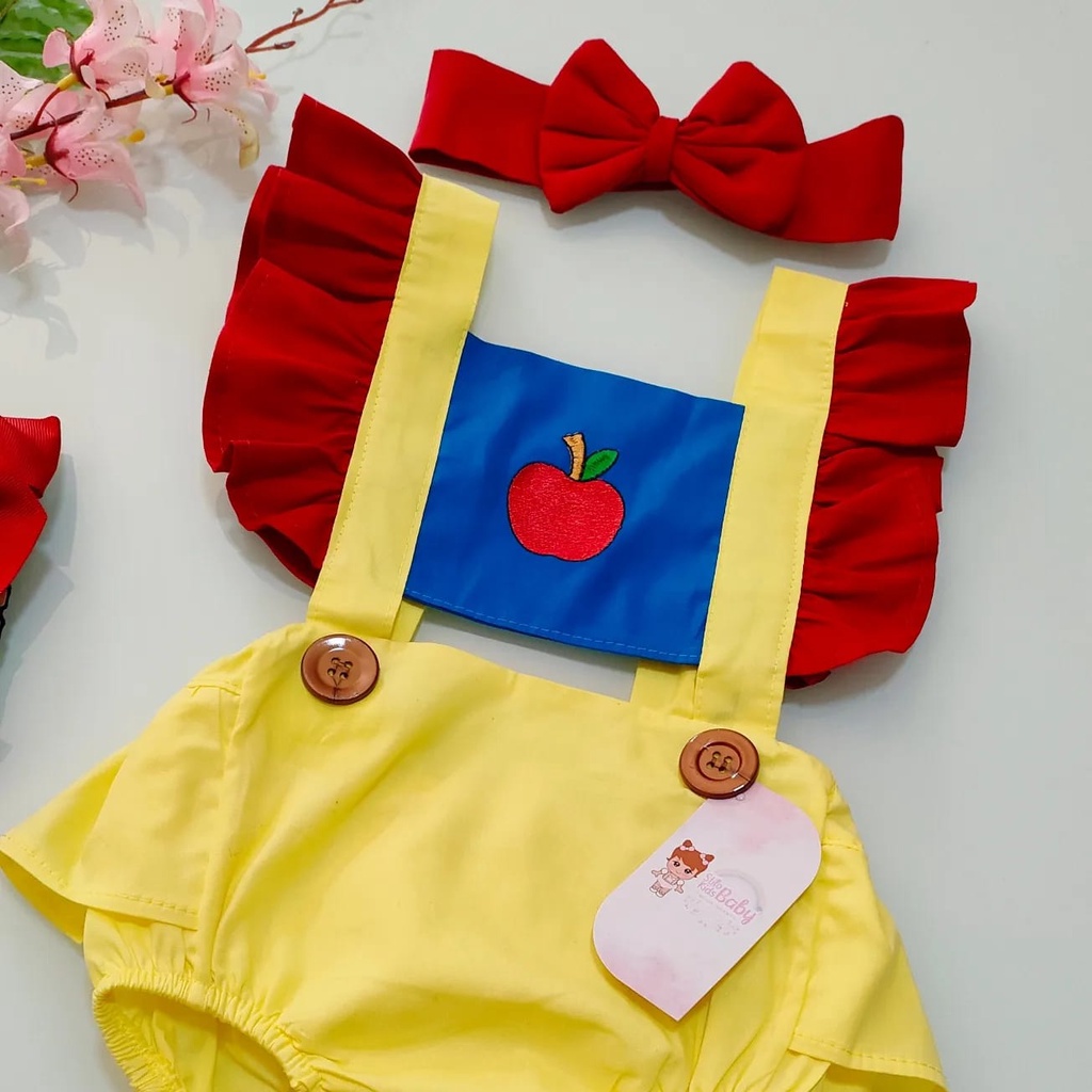 Romper/ Bunda rica branca de neve 6 meses a 16 meses — imagem 2 de 2