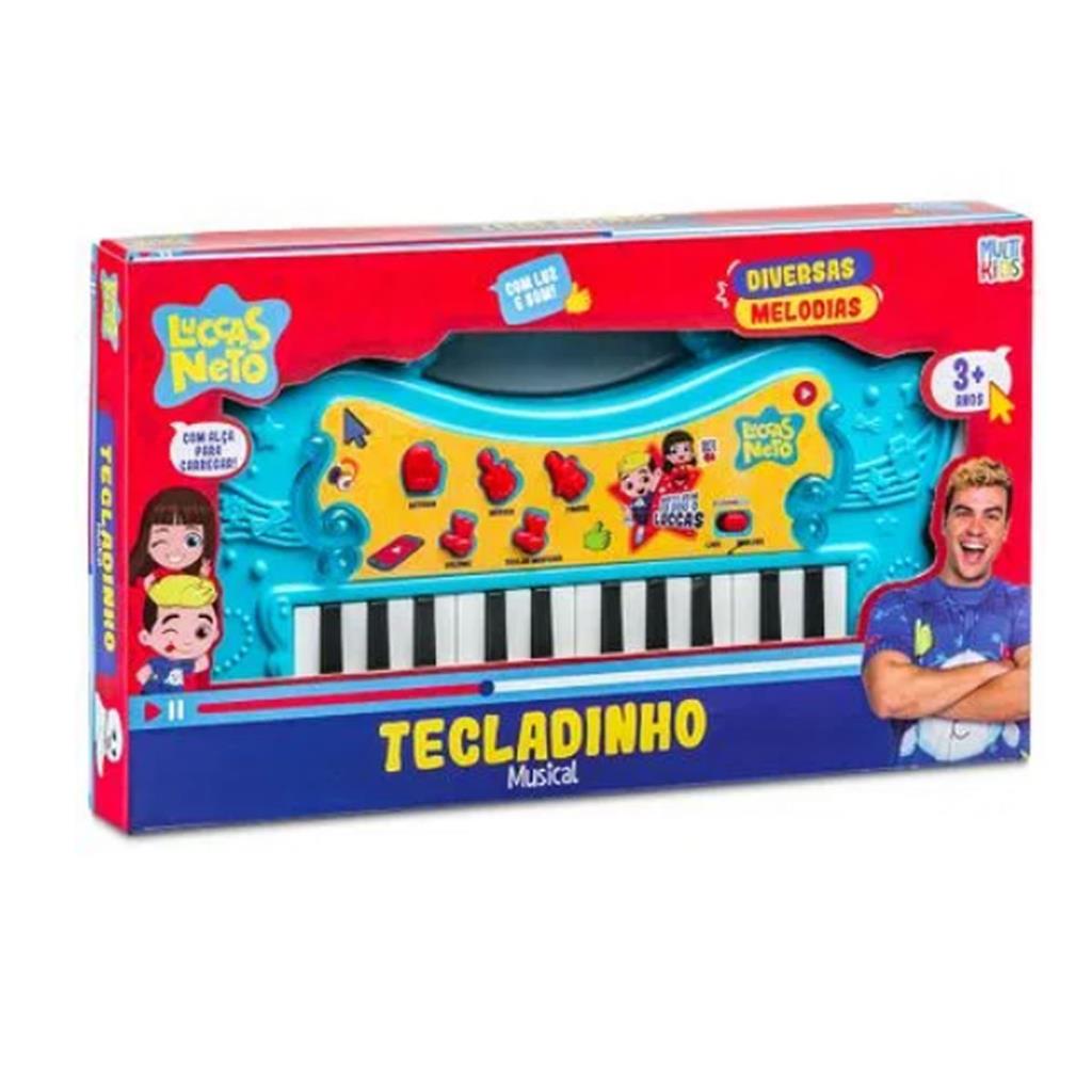 Teclado Musical Infantil Com Luz/som Luccas Neto Multikids