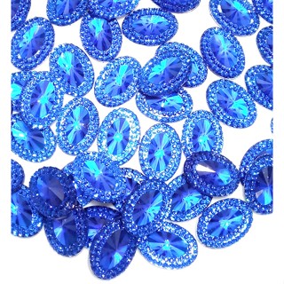 Chaton Diamantado Azul Royal 18mm 60 pçs ref.0549
