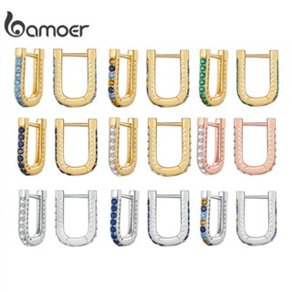 Brincos Bamoer Zircon Fivela De Orelha Clássica Simples Em Forma De U Para Jóias De Moda Feminina