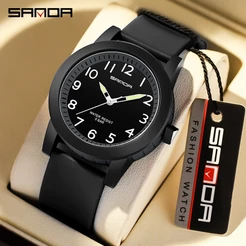 Relógio Esportivo Sanda Casal Luminoso Moda Simples Luxo À Prova D'água SD3221/3220