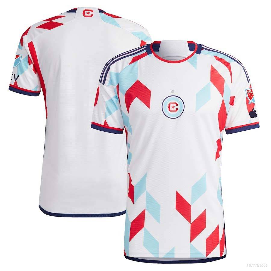 YP2 2023-2024 MLS Chicago Fire Jersey Camisetas De Futebol De Manga Curta Tee Esportiva Tamanho PY2