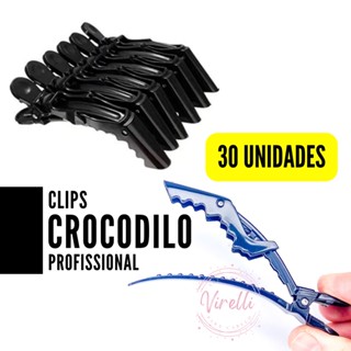 30 Presilha Jacaré Crocodilo Prendedor para Cabelo Profissional Articulado