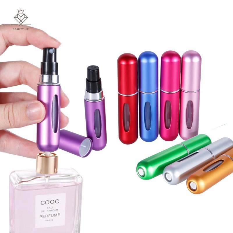 5 Ml Frasco De Perfume Spray Bottle Mini Portátil Recarregáveis Atomizador Alumínio Recipiente Recarga Recipientes Cosméticos Viagem