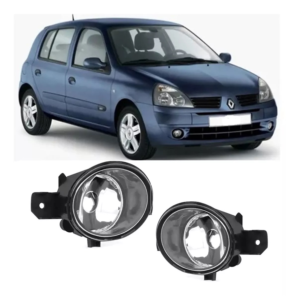 Par Farol De Milha Auxiliar Clio 2003 2004 2005 2006 2007 2008 2009 2010 2011 2012 Lente de Acrilico