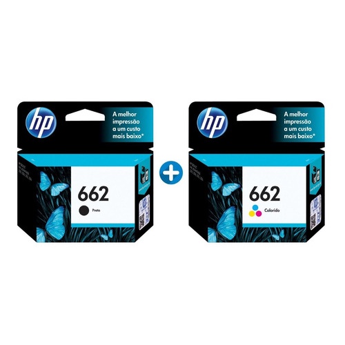 Kit Cartucho Original Hp 662 Preto + 662 Color em Oferta na Shopee