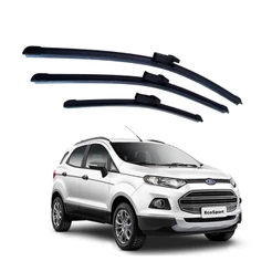 Kit de 3 Palhetas para Limpador de Parabrisa Dianteiro + traseiro Ecosport 2013 2014 2015 2016