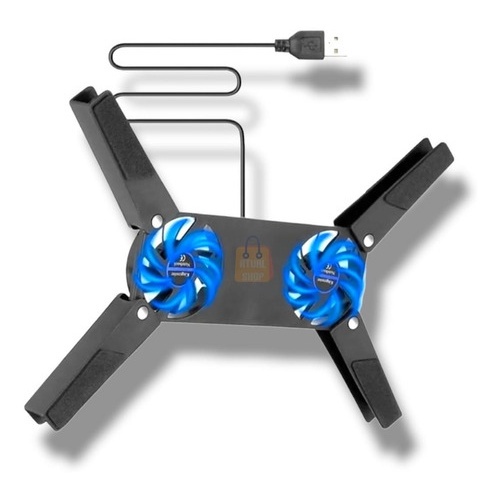 Suporte Potente Base Notebook Com Cooler De Ventilação Refrigeração