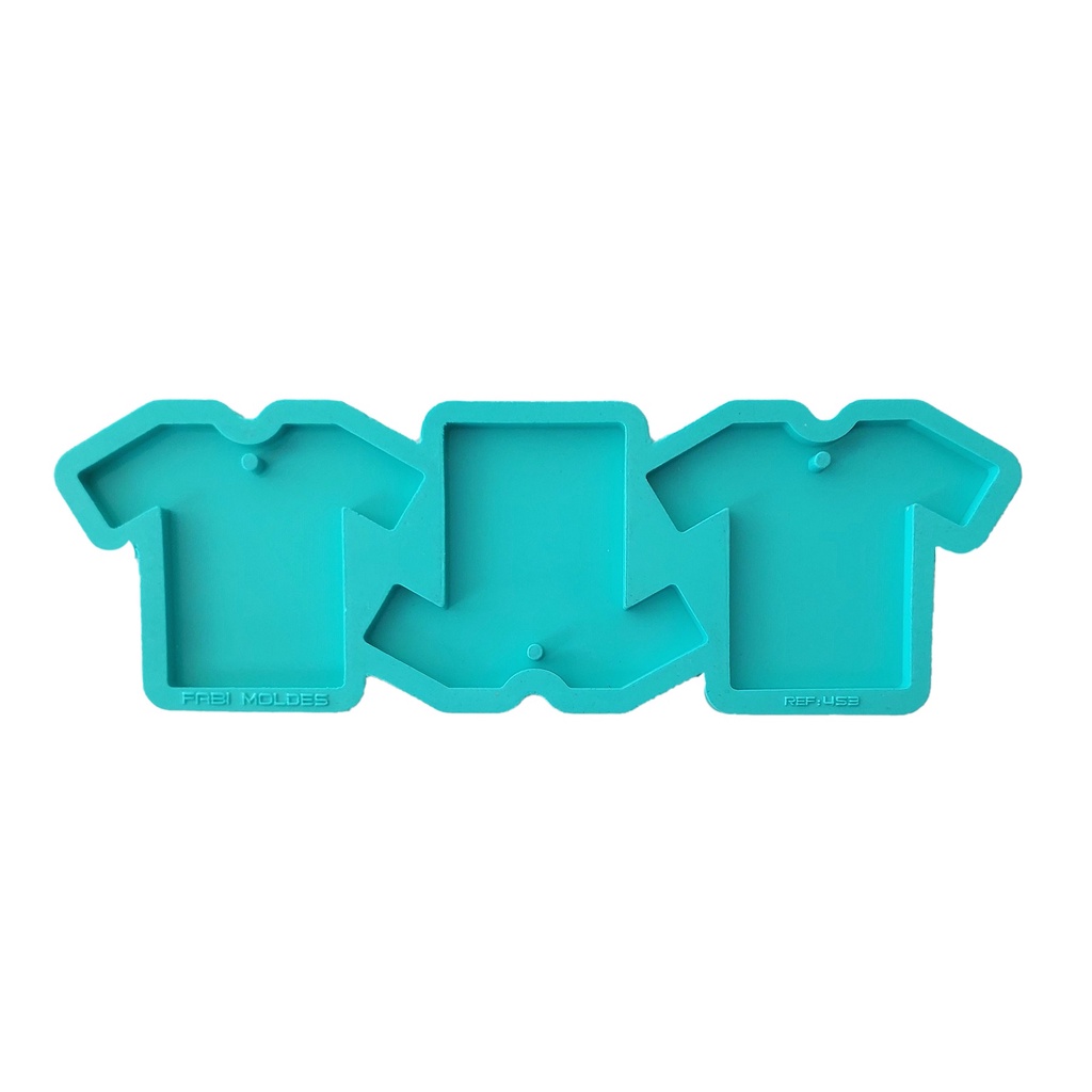 Molde Silicone Resina Trio de Camisa T-Shirt Time Chaveiros R-453