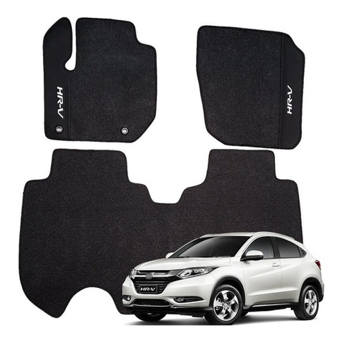 Jogo Tapete Hrv Hr-v 2015 2016 2017 2018 2019 2020 2021 2022 2023 2024 2025 Borracha 03 Pçs Preto em Oferta na Shopee