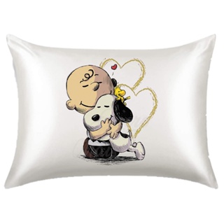 Fronha para Travesseiro Cetim Snoopy Abraço M01 em Oferta na Shopee