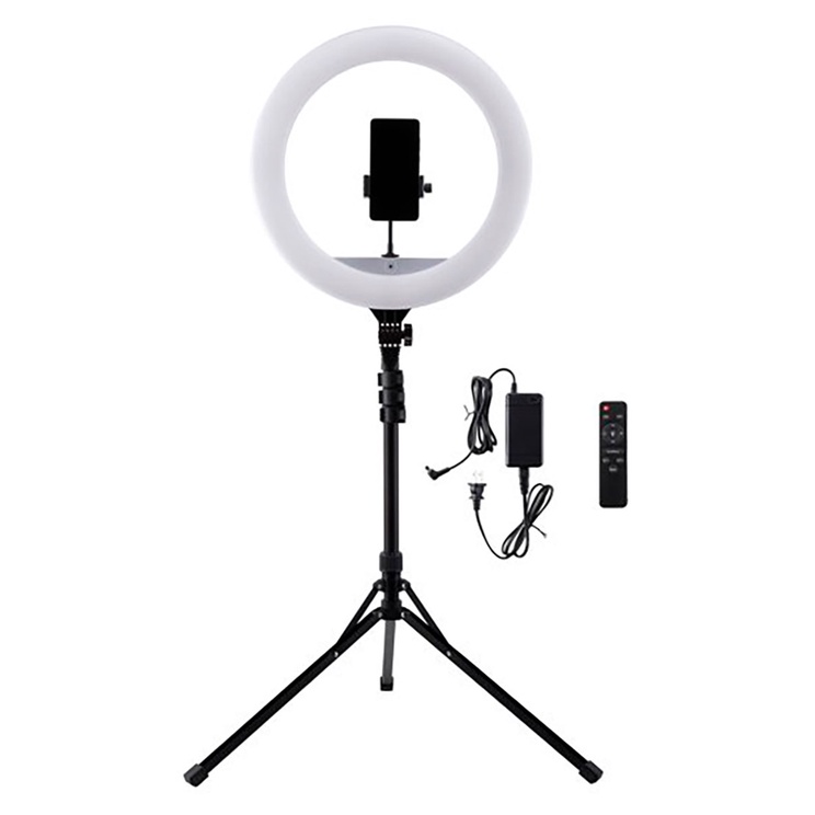Luminária Ring Light 18 polegadas c/ Tripé, controle remoto e encaixe para Smartphone