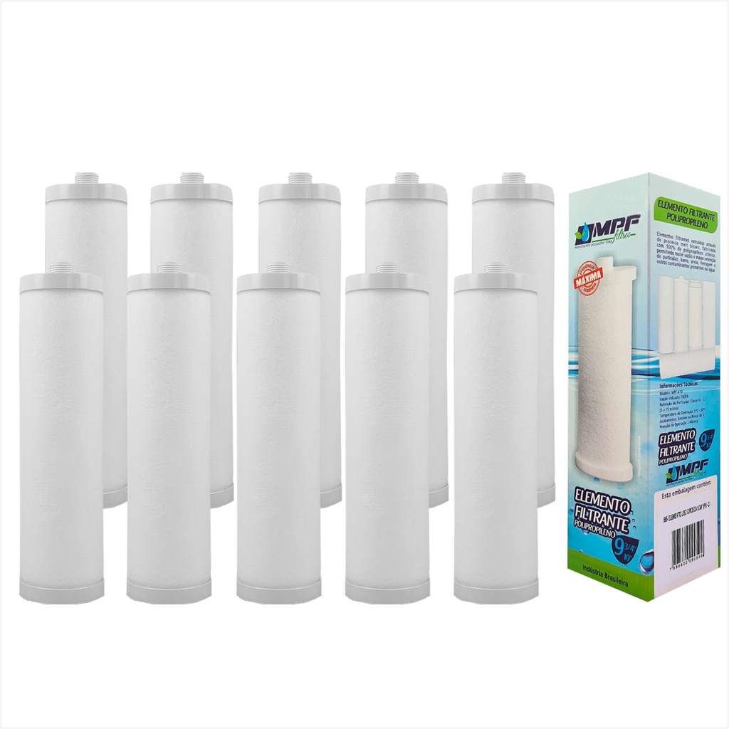 10 Refil Rosca P/ Filtro Branco Acqualimp Fpe-02r Caixa Dagua