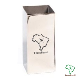 Copo inox quadrado 250ml Téres Brasil – materiaç aço Inox 304 polido em Oferta na Shopee