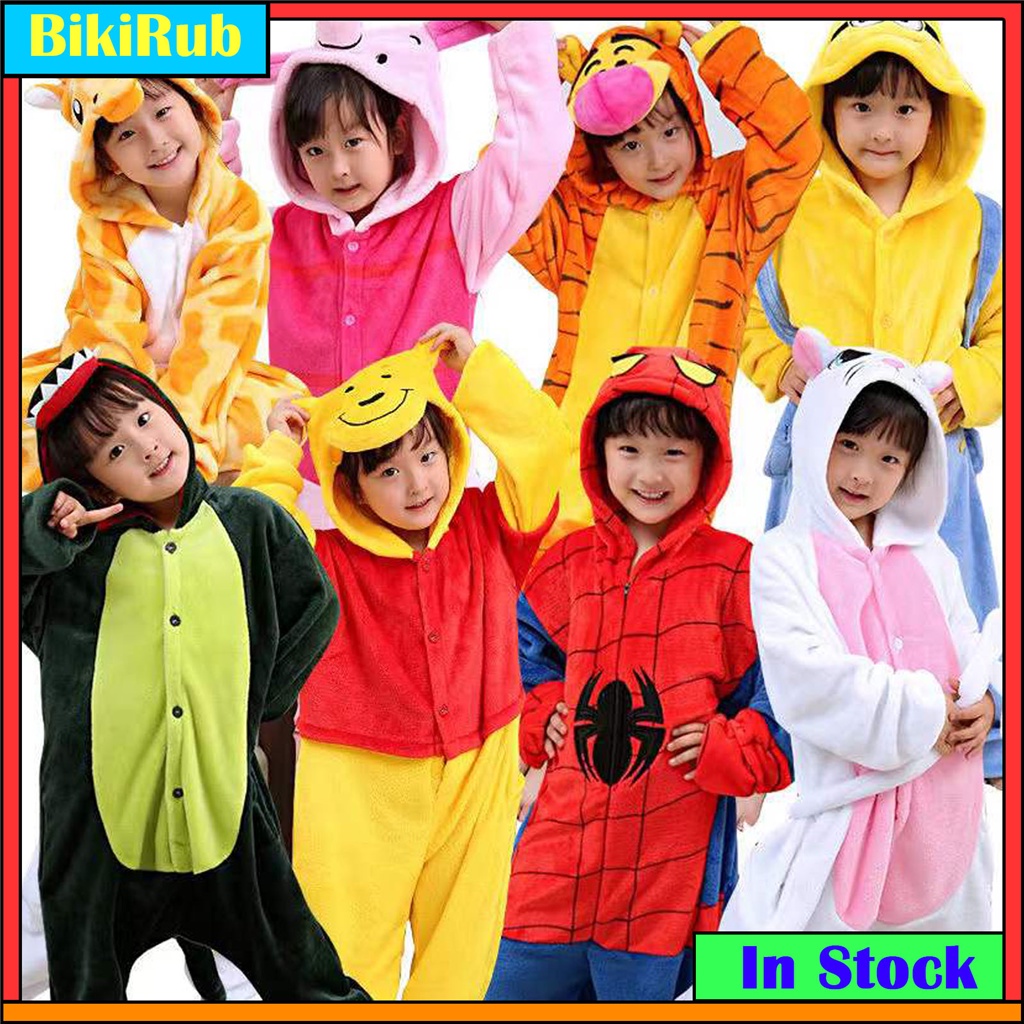Kigurumi Onesies Infantis Para Meninos Meninas Dinossauro Aranha Bonitinho Urso Minion Pijamas Kids Animal Sleepwear Jumpsuit