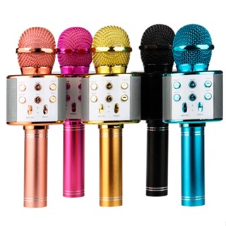 Microfone Karaokê Bluetooth Portátil Recarregável Diversas Cores