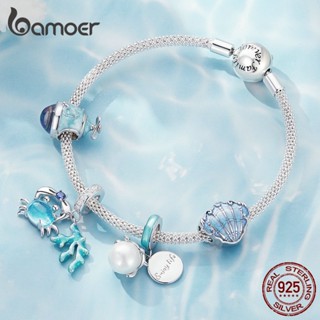 Bamoer Silver Ocean Series De Submarino/Tartaruga/Concha/Caranguejo Para Presentes De Aniversário Da Bracelect