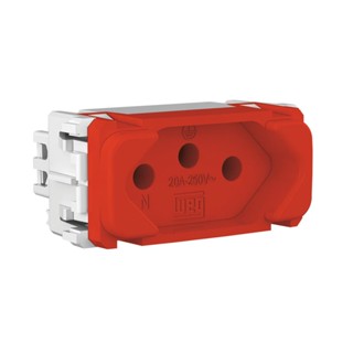 Modulo Tomada 2P+T 20A 250V Vermelha Compose Weg