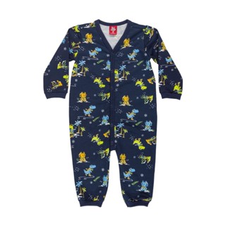Macacão Longo para Bebê Menino em Moletom Bee Loop
