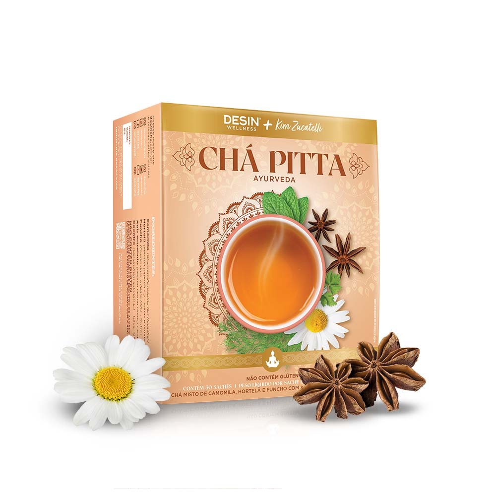 Chá Ayurveda Pitta by Kim Zucatelli (30 sachês) - Food & Beverages
