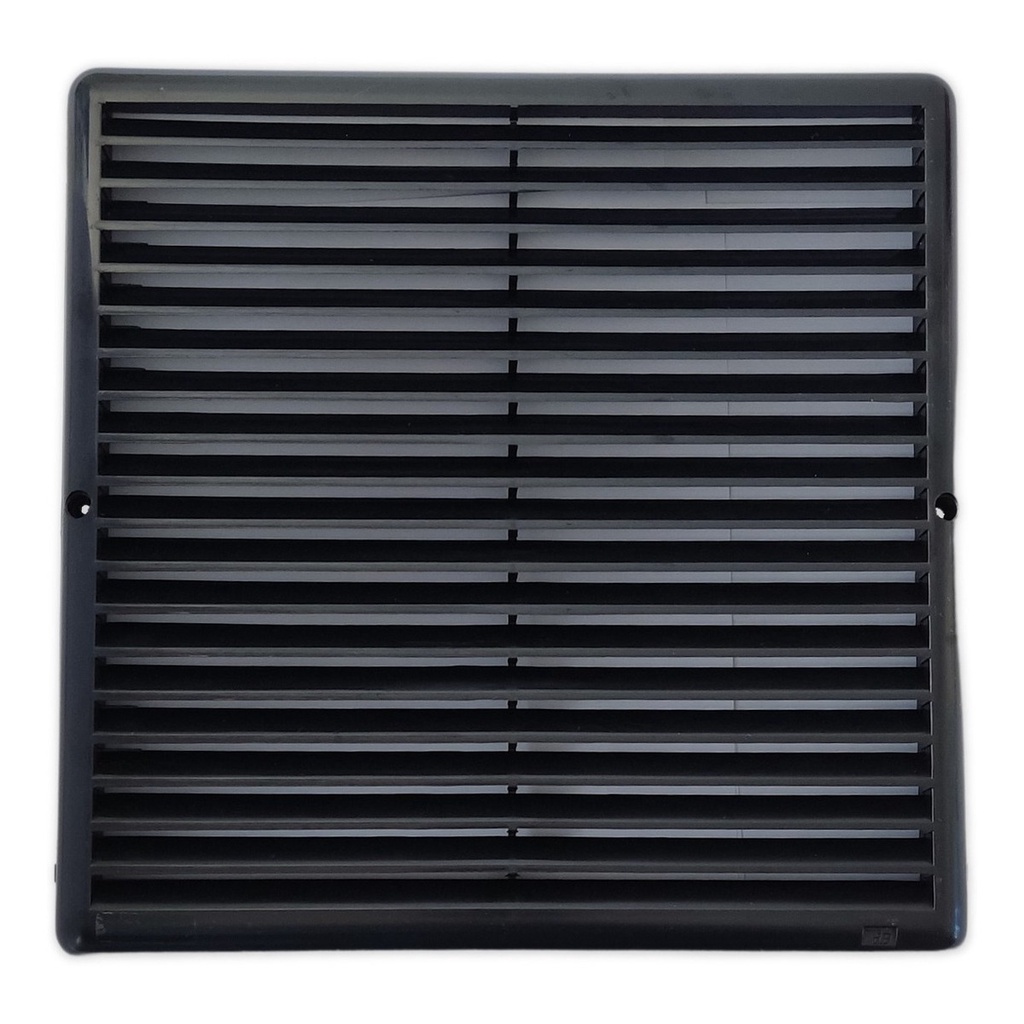 Grade De Ventilação 25x25 Cm Ventokit Black Preto Quadrada